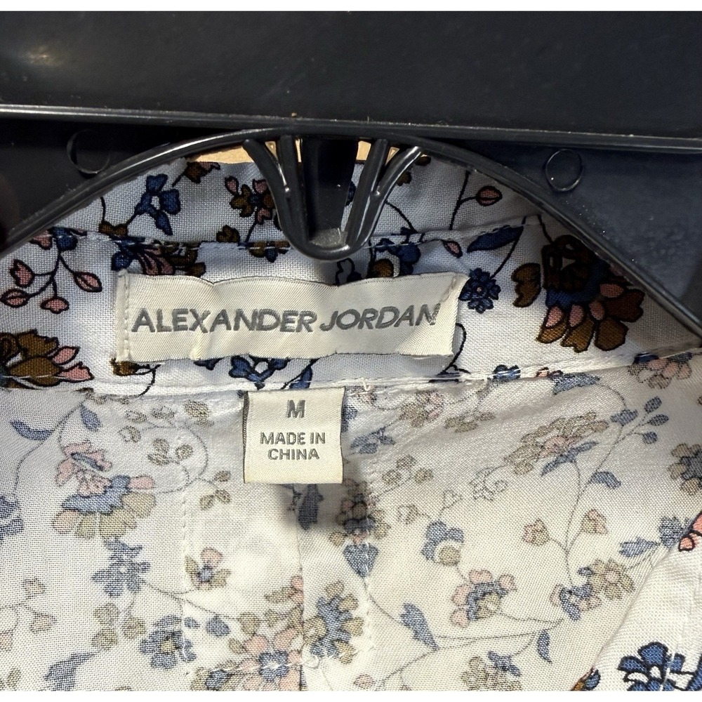 Alexander Jordan Y2K Vintage Floral‎ Rayon Blouse Lightweight Collared Top M - Picture 11 of 11